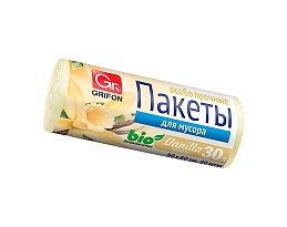 Мешки для мусора 30 л, ароматизированные, Ваниль, бежевые, в рулоне 20 шт., ПНД, 9 мкм, 560х530 мм, GRIFON Aroma, 101-020 V в Боровичах