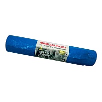 Мешки для мусора 200 л, с завязками, синие, в рулоне 5 шт., ПВД, 45 мкм, 1100х850 мм, Концепция Быта Vitalux, 604934 в Боровичах