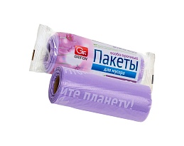 Мешки для мусора 35 л, ароматизированные, сиреневые, в рулоне 20 шт., ПНД, 12 мкм, 560х530 мм, GRIFON Полевые Цветы, 100-034 в Боровичах