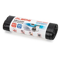 Мешки для мусора 60 л, черные, в рулоне 20 шт., ПНД, 10 мкм, 700х600 мм, LAIMA, 601381 в Боровичах Мешки для мусора 60 л, черные, в рулоне 20 шт., ПНД, 10 мкм, 700х600 мм, LAIMA, 601381 в Боровичах