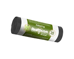 Мешки для мусора 30 л, черные, в рулоне 25 шт., ПНД, 7 мкм, 580х480 мм, SIBIRSKAYA, 101-003 S в Боровичах