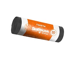 Мешки для мусора 20 л, черные, в рулоне 25 шт., ПНД, 6 мкм, 420х450 мм, SIBIRSKAYA, 101-001 S в Боровичах