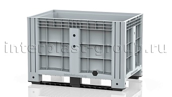 Контейнер iBox сплошной на полозьях с пробкой 2 дюйма серый в Боровичах