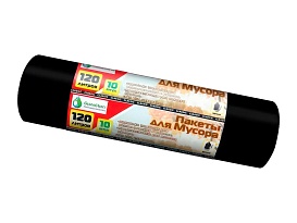 Мешки для мусора 120 л, черные, в рулоне 10 шт., ПНД, 12 мкм, 1100х700 мм, MIRPACK Classik, 1201011 в Боровичах Мешки для мусора 120 л, черные, в рулоне 10 шт., ПНД, 12 мкм, 1100х700 мм, MIRPACK Classik, 1201011 в Боровичах