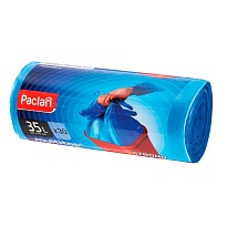 Мешки для мусора 35 л, с ушками, синие, в рулоне 30 шт., ПНД, 10,5 мкм, 640х500 мм, PACLAN Multitop, 600819 в Боровичах