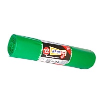 Мешки для мусора 300 л, зеленые, в рулоне 10 шт., ПВД 65 мкм, 1400х1000 мм, МЕШКОFF, 4922 в Боровичах