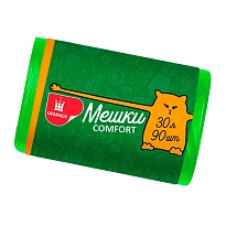 Мешки для мусора 30 л, зеленые, в рулоне 90 шт., ПНД, 6 мкм, 560х480 мм, Comfort, М4268 в Боровичах