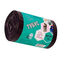 Мешки для мусора 12 л, черные, в рулоне 30 шт., ПНД, 6 мкм, 550х320 мм, Концепция Быта Tubus, 604936 в Боровичах