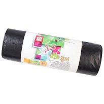 Мешки для мусора 220 л, черные, в рулоне 10 шт., ПВД, 29 мкм, 1100х830 мм, Концепция Быта ЭкоДом, 604924 в Боровичах Мешки для мусора 220 л, черные, в рулоне 10 шт., ПВД, 29 мкм, 1100х830 мм, Концепция Быта ЭкоДом, 604924 в Боровичах
