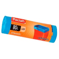 Мешки для мусора 80 л, синие, в рулоне 20 шт., ПНД, 12 мкм, 900х700 мм, PACLAN Classic, 606335 в Боровичах